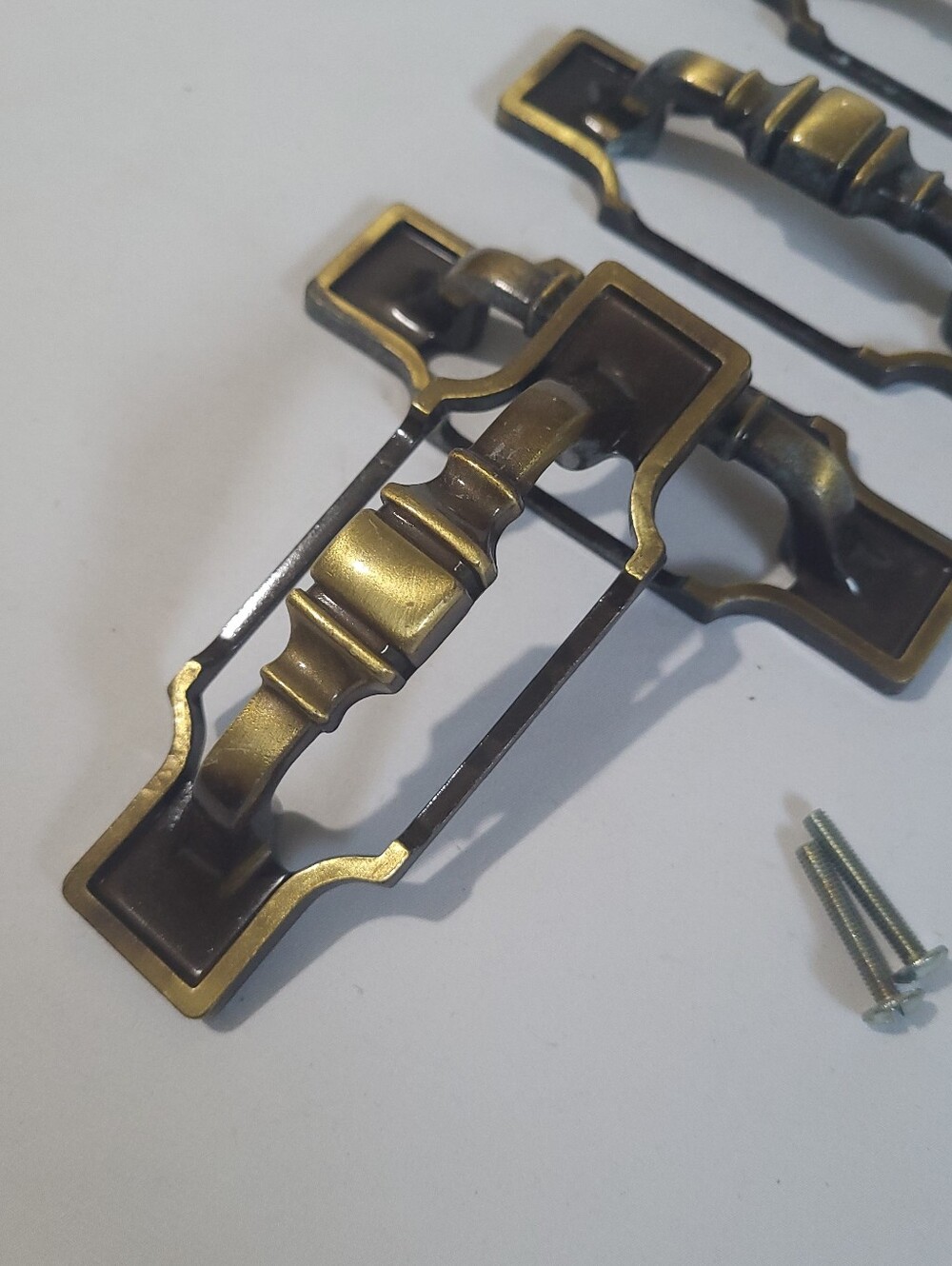 Vintage Amerock Viscount Cabinet Drawer Pulls Carriage House Brass Set Of 4